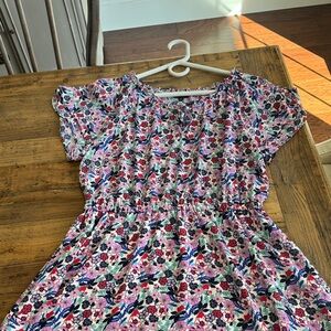 Talbots Multicolor Floral Midi Dress